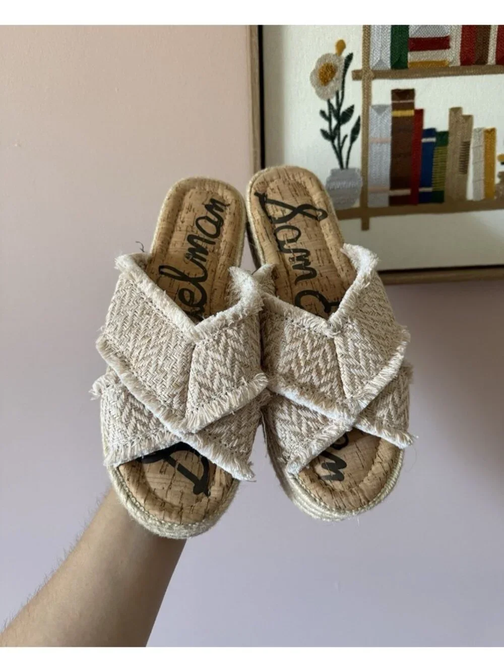 Sam Edelman Anthro Ashlynn Espadrille Fringe Platform Sandals Boho NEW Size 8